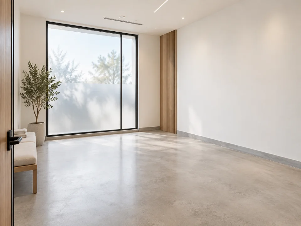 Conceptual empty room for planning a commercial space